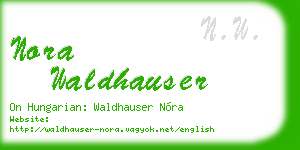 nora waldhauser business card